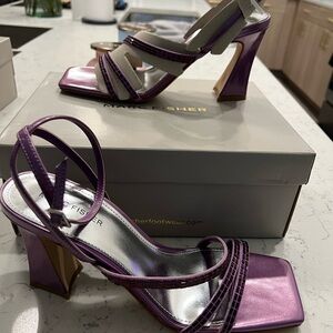 Marc Fisher Purple Strappy Heels